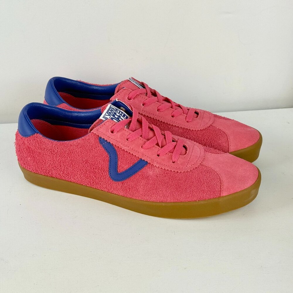 Men's Size 13 - VANS Low Suede PopCush Bambino Honeysuckle/Blue Sneaker